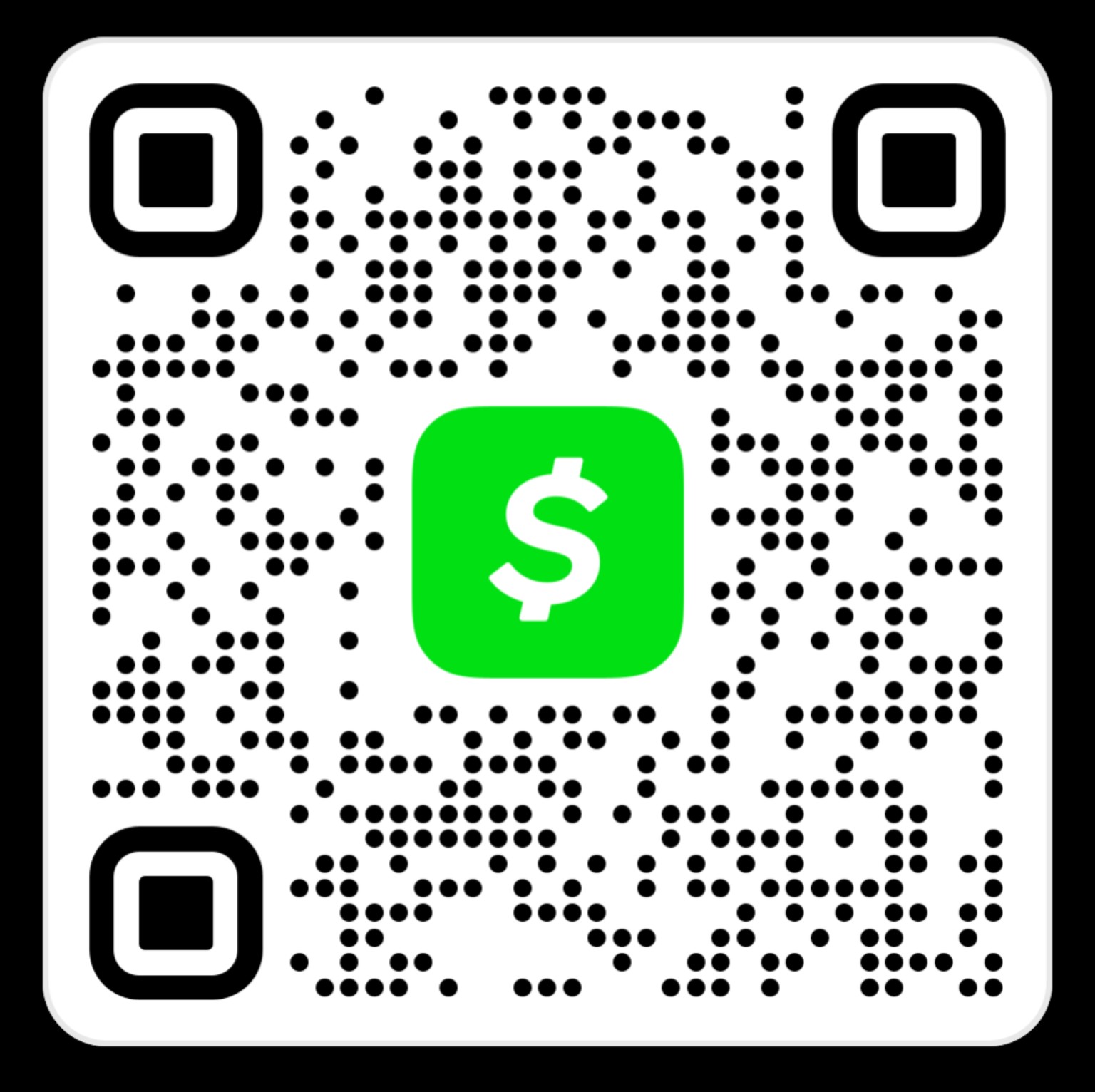 Cash App payment QR code